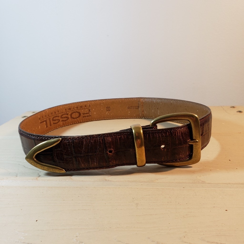 Fossil Men's Leather Belt Sz S - Picture 1 of 6